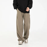 Threebooy Casual pants men's autumn curved knife trousers Japanese loose solid color basic long pants